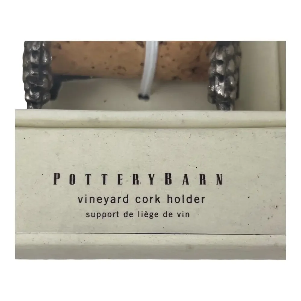 NIB Pottery Barn Decanter Cork Holder Wine Enthusiast